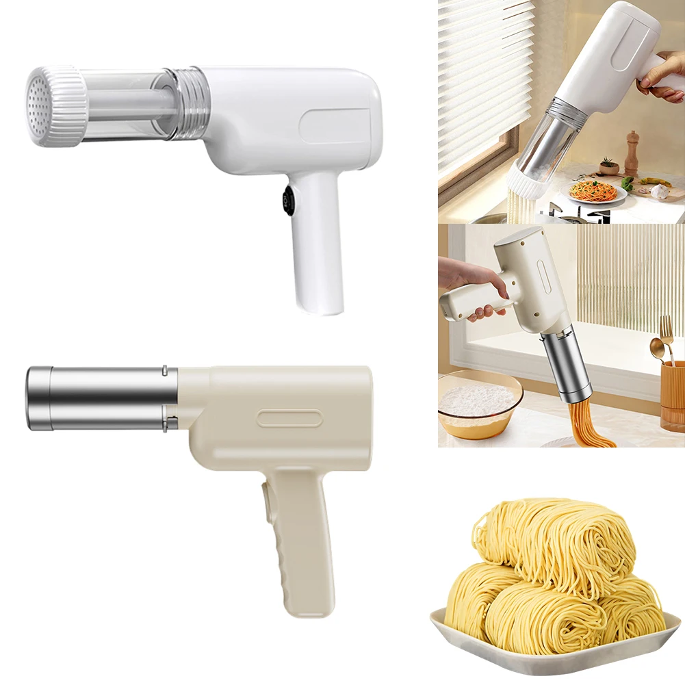 USB Rechargeable Manual Spaghetti Noodles Machine Make Authentic Homemade Noodles Pasta Maker Machine Electric Pasta Maker