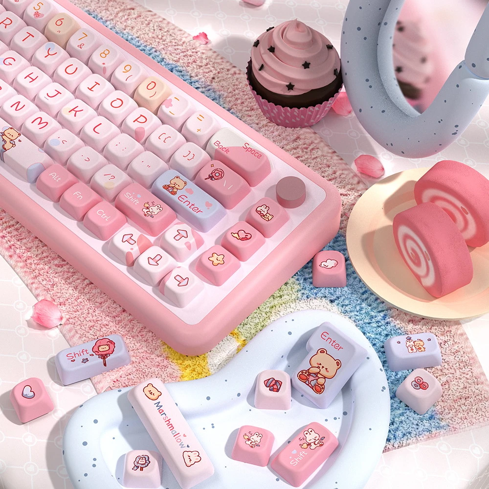 

Милые хлопковые конфетные тематические клавиши SCA Profile 138/158, милые персонализированные адаптируемые механические клавиши для девочек