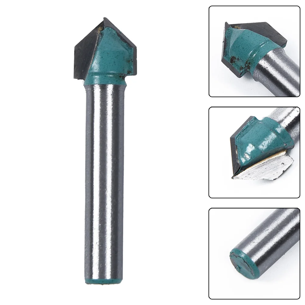 

1Pcs 6mm Shank 90 Degree V-shaped Router Bit Woodworking Engraving Milling Cutter Double-edged Cutting ​Acrylic Wood Tools