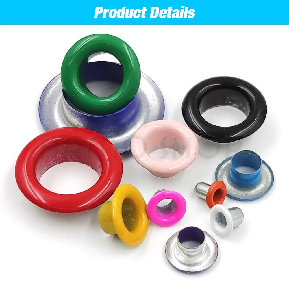 Eyelet Grommet Ring Kit 100sets for Leathercraft DIY