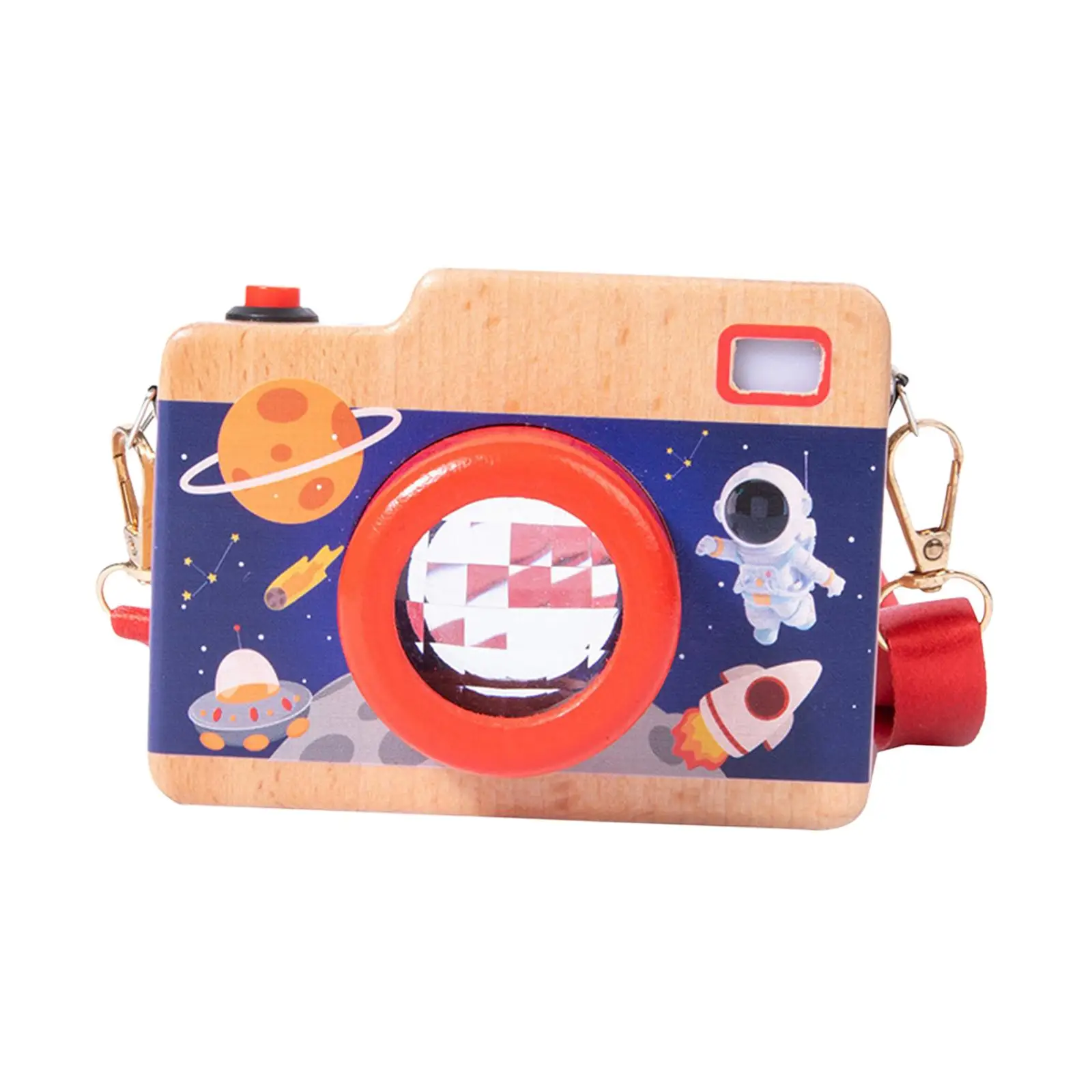 Wood Pretend Camera Pretend Time Play for Birthday Gift Intelligent Toys