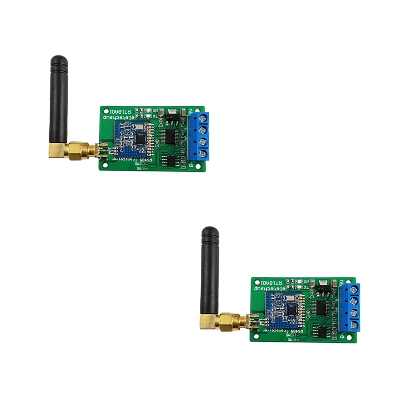 

ELETECHSUP 2Pcs RT18A01 RS485 Transceiver Wireless Repeater 485 Master-Slave Control 433M 868M FSK Uhf Module