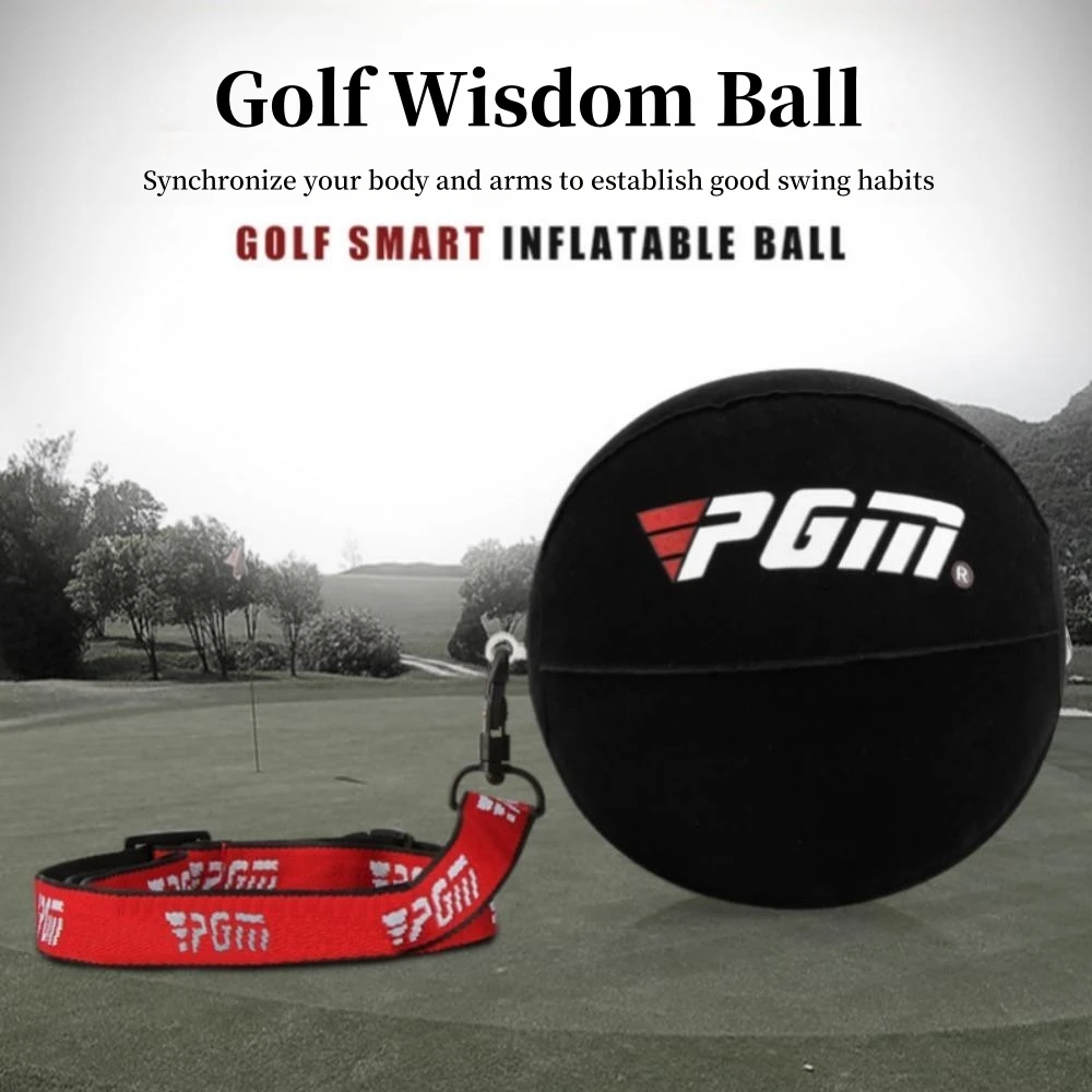 PGM 골프 스윙 트레이너, 휴대용 팽창식 스마트 볼, PVC 내구성 보조 팔 스윙 포즈 교정기, 골프 스포츠 장비
