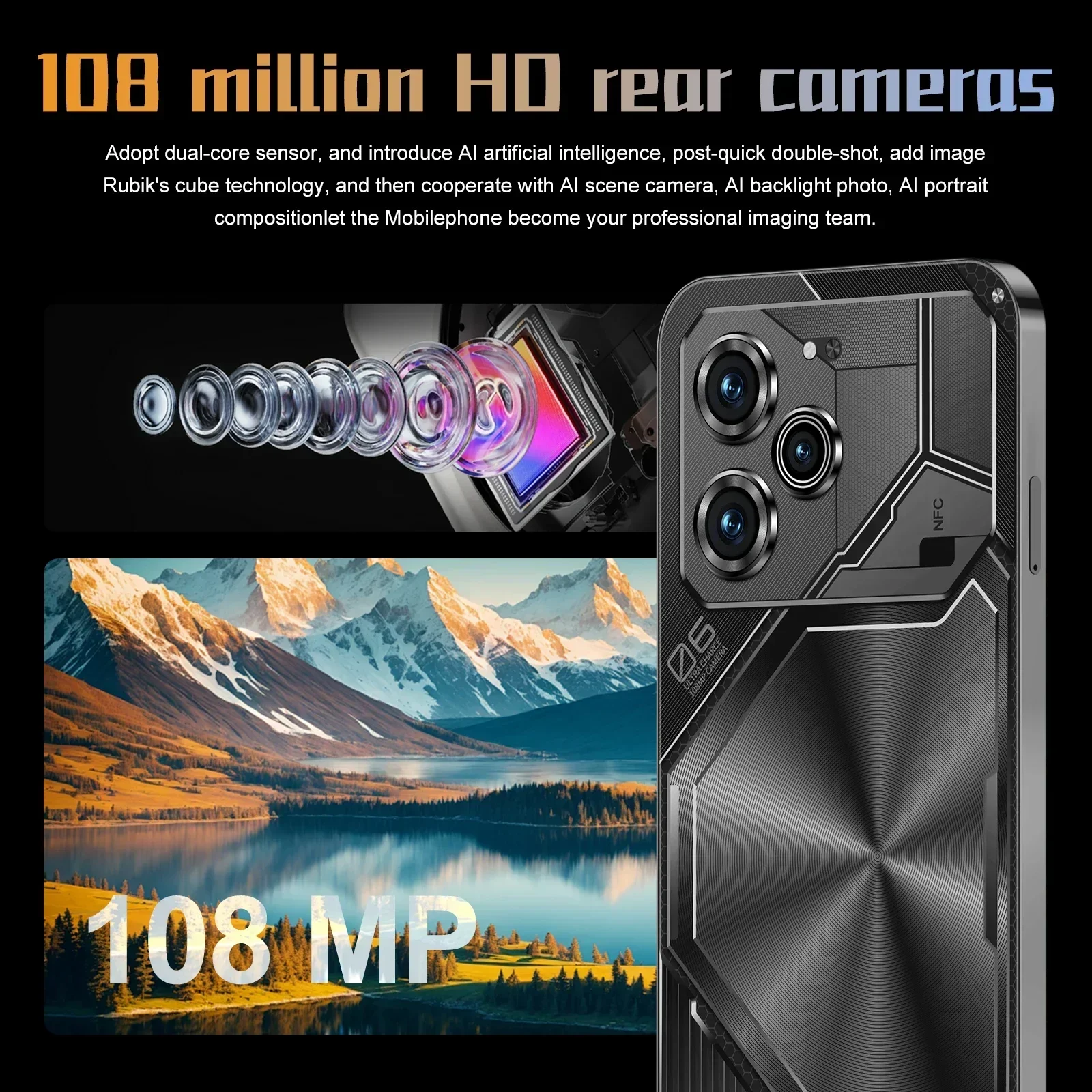 Original Pova 6 Pro Smartphone 5G Snapdeagon8 Gen3 7.3inch 22G+2T CellPhone Dual SIM MobilePhone 50+108MP Android14 Unlocked NFC 4
