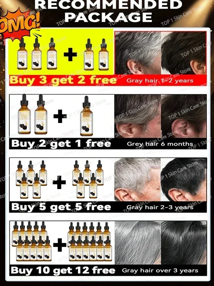 Anti Gray  Hair Serum  White To Black Natural Repair Product 1 4