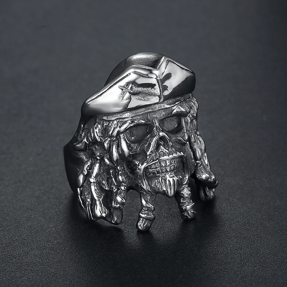 925 Sterling Argento Teschio Anello Uoini Con Serpente Grande Punk Rock Regalo Per Biker Uoo 925 Sterling Argento Teschio Anello Uoini Con Serpente Grande Punk Rock Regalo Per Biker Uoo