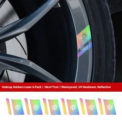 6Pcs Stylish Car Wheel Stickers - Premium Auto Accessories (Color)