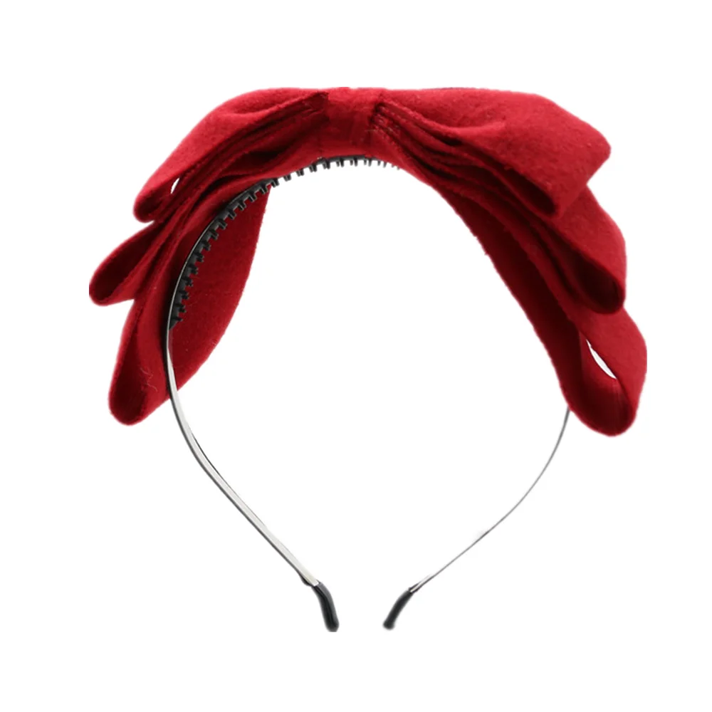 2022 New Winter Velvett 3 Layor Bow Elegant Headband Fashion Children