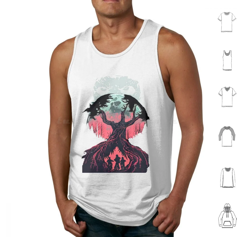 thumbnail image 1 of Vecna Is Watching You Tank Tops Print Cotton Things Stranger Will Byers Mike Eleven Lucas Dustin 80s Hawkins, 1 of 5