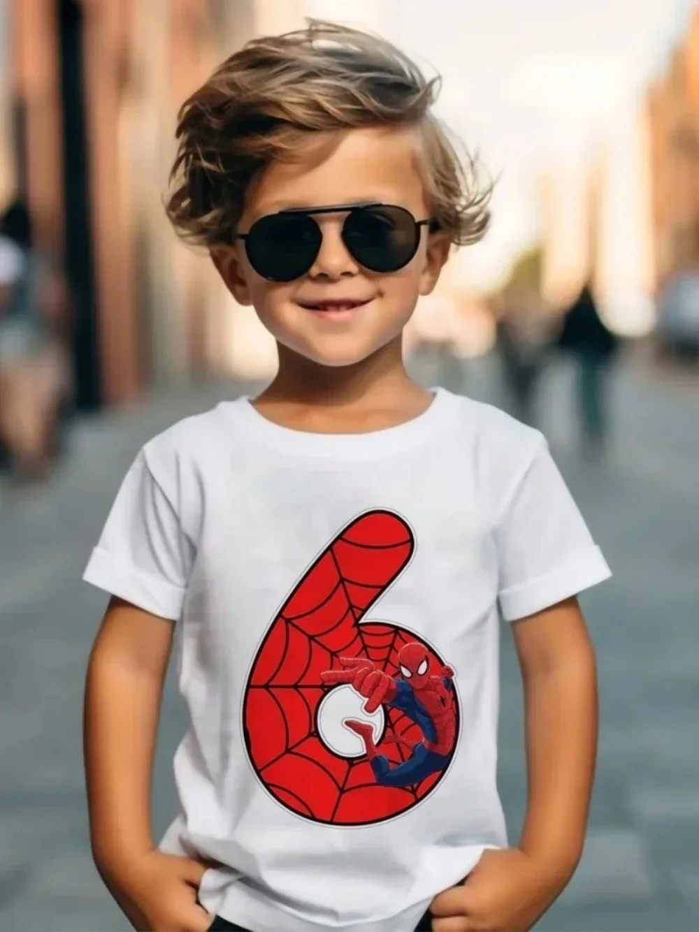 Summer Marvel Spiderman Cotton Children T-shirt 1-9 Years Old Birthday Gift Boy Clothing Fashion Casual T Shirt Baby Kid Tee Top 6