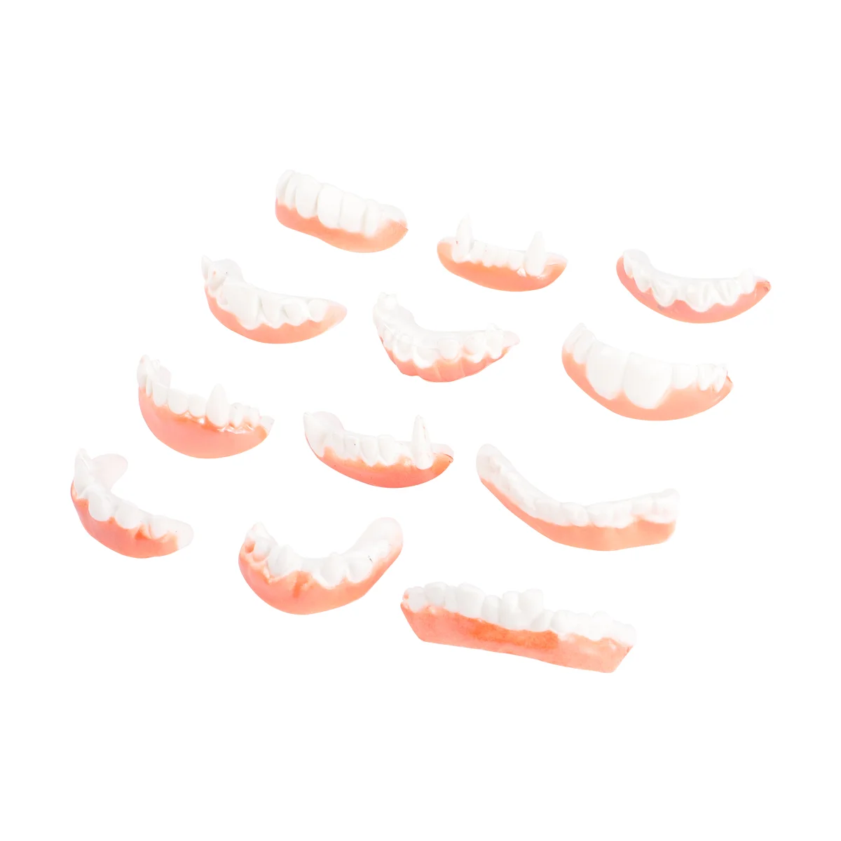 

12 Pcs Halloween Dentures Fangs Teeth Cosplay Orthodontics Pvc Aldult