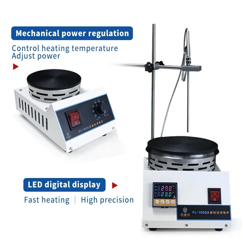 DXY 220V Laboratory Closed Electric Furnace Adjustable Heating Digital Display Furnace 500W/1000W/1800W