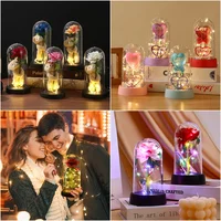 Eternal Galaxy Rose flower with Lights LED Valentine Day Gift 1