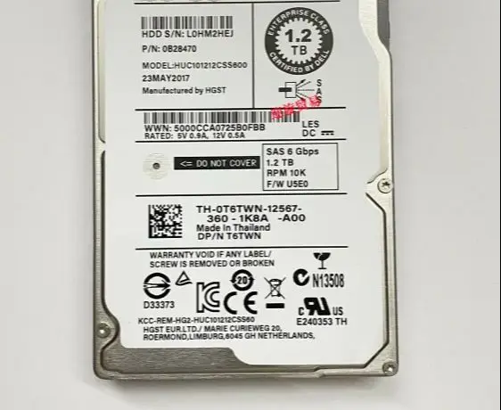 

Жесткий диск для сервера T6TWN HUC10121CSS600 0T6TWN 1,2 T 10K SAS 2,5 6Gbps