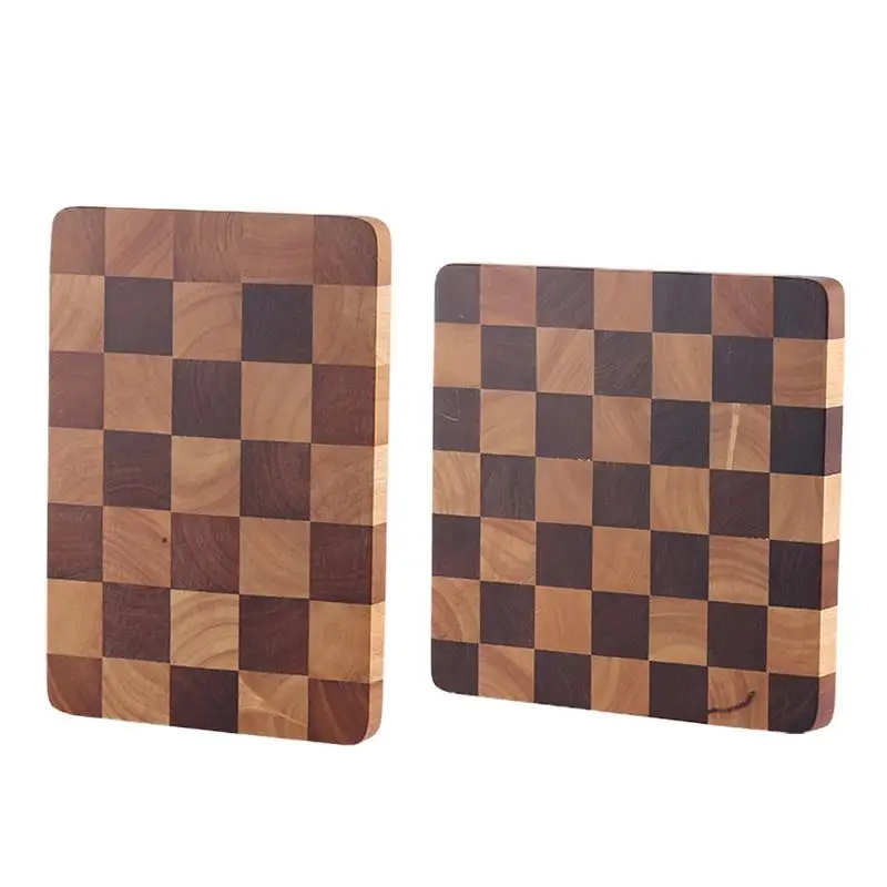 

Checkerboard Wood Cutting Board Household Kitchen Thickened Mold-proof Anti-Slip Chopping Board Cucumber Potato chopping blocks