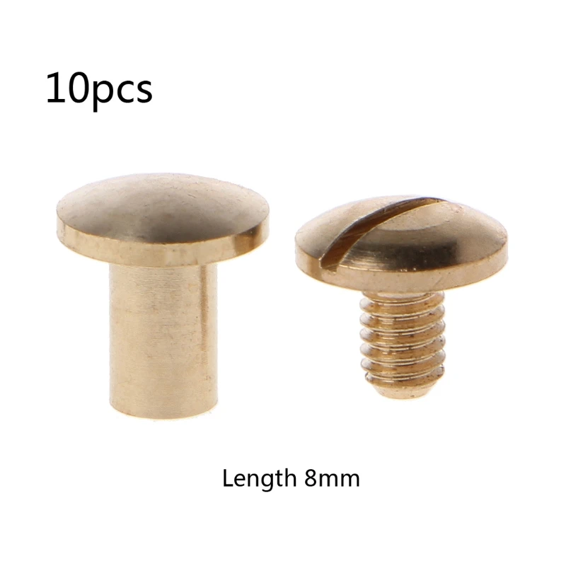 

10 Pairs Screws Posts Metal Screws Leather Binding Screw