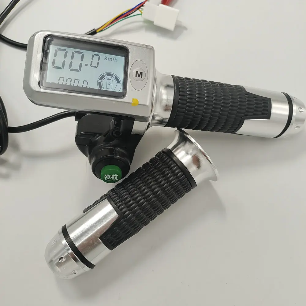 속도계/주행 속도계 + 스로틀/액셀러레이터 Lcd 디스플레이, 36v48v60v 및 크루즈 스위치 전기 스쿠터 자전거 MTB 세발 자전거 DIY 부품