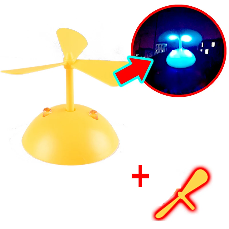 Luminous Bamboo Dragonfly Wind Power Glowing Helmet Decor Warning Tool Night Safety Driving Motorcycle Accessories