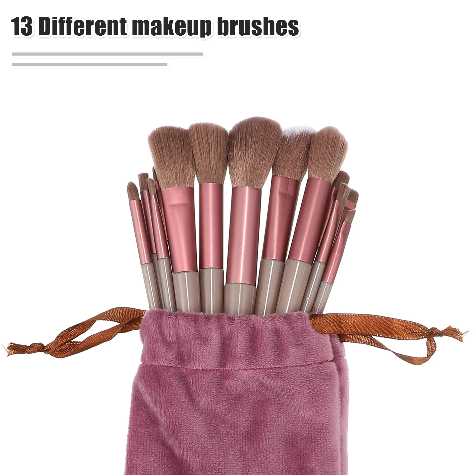 VOCOSTE 13 PCS Makeup Brushes Set Eye Shadow Foundation Women Cosmetic Brush Kit Eyeshadow Blush Beauty Soft Make Up Tools Bag