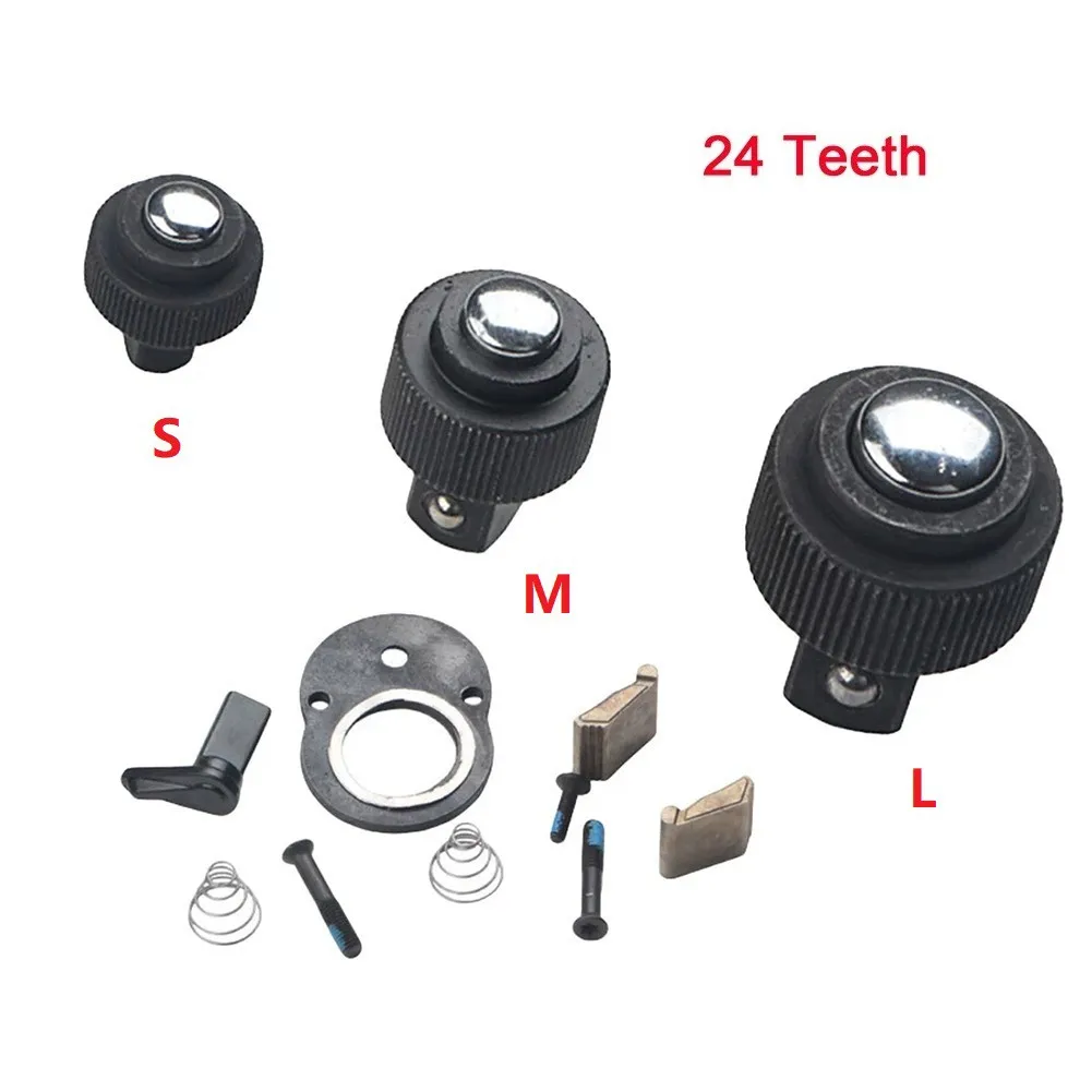 Description Picture 2 of item11pcs/Set 1/4\'\' 3/8\'\' 1/2\'\' 24 Teeth Ratchet Socket Wrench Repair Accessories Replacement Part Kit Hand Tools