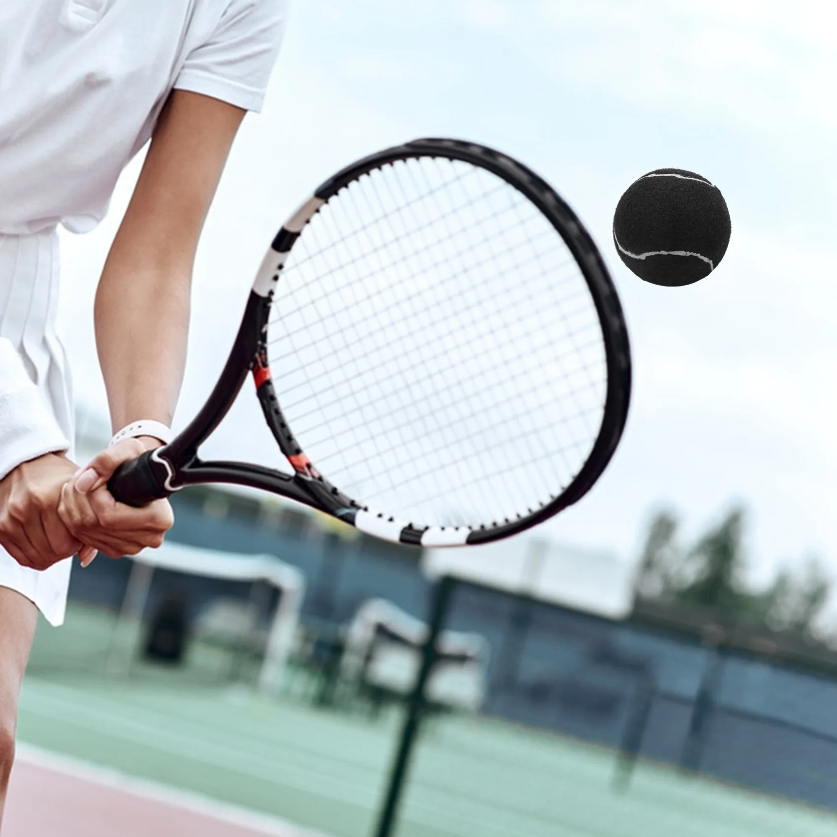 Tennis Balls 6Pcs Pack Wear-Resistant Elastic Training Balls 66mm Ladies Beginners Practice Tennis Ball