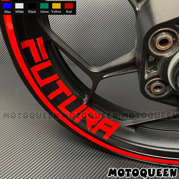 16X Strips 8X Etichetta Personalizzata Iner Cerchi Decalcomanie Ruote Moto Adesivi Riflettenti Strisce Moto Per Aprilia Futura Af1 125