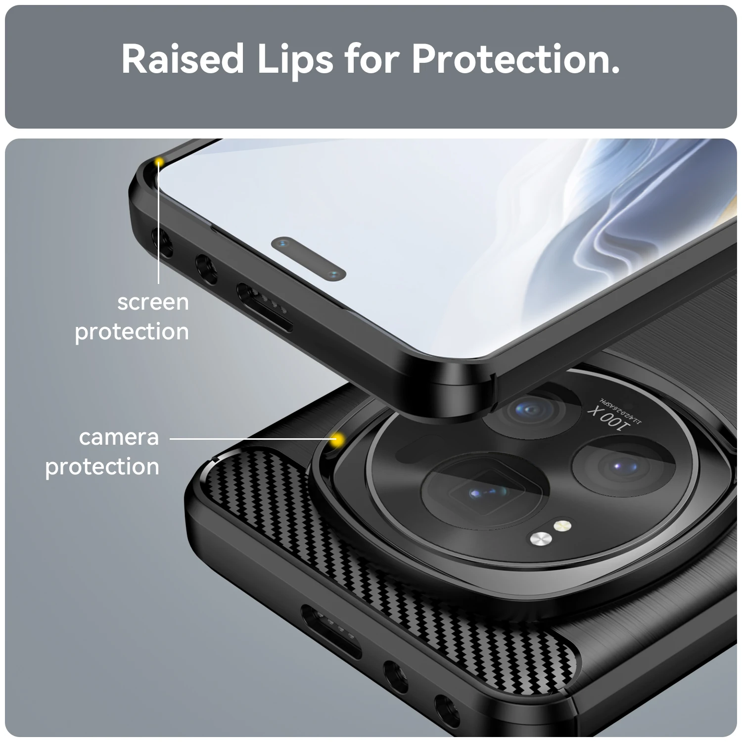 Honor Magic 6 Pro Case With Sliding Camera Cover - Shockproof Protective Case In Blue