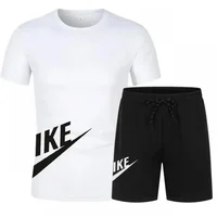 2025 Summer Sports Men's Suit Running 3d Printed Top Casual T-shirt + Shorts 2-piece Jogging Breathable Quick-drying Clothing 2