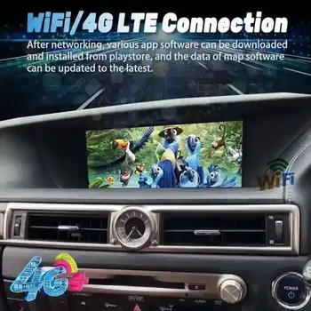 Pantalla CarPlay para Lexus GS200 GS250 GS300 GS350 GS450 2012-2020 Android 14 Bluetooth 12,3 pulgadas RHD reproductor de vídeo Multimedia 1