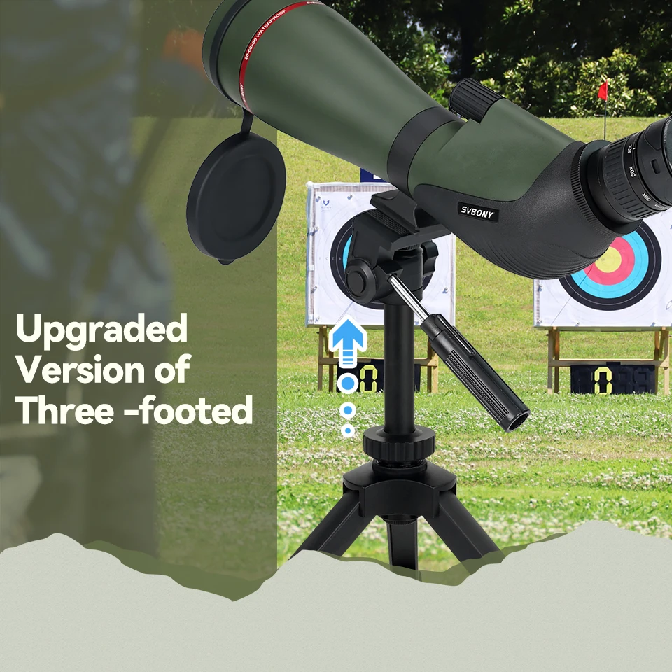 SVBONY SA412 Spotting Scope 20-60X80mm HD FMC 1.25" With Mobile Phone Bracket & Bluetooth Shutter For Middle-range Shooting telescope binoculars spotting scope optics equipment