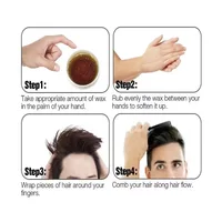 Pommade à cheveux de style vintage pour hommes – Forte tenue toute la journée, look classique brillant et lisse au dos, à base d'eau, non gras 4