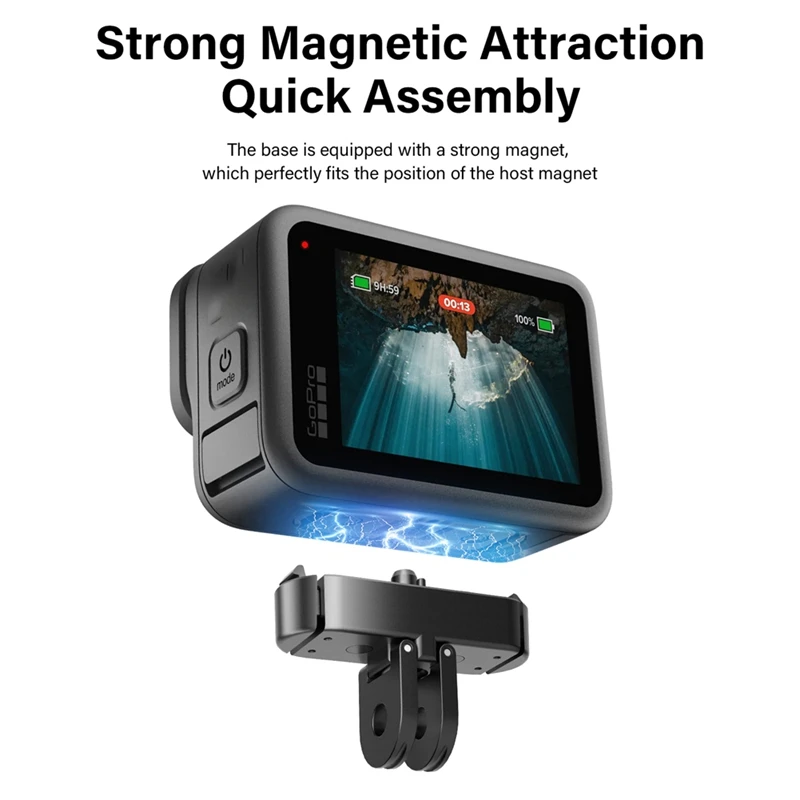 ABHS-Magnetic Adapter Mount For Gopro Hero 13 Black Foldable Quick Release Mount Base Camera Tripod Adapter Accessories