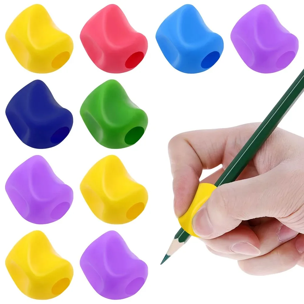 

5-10pcs Universal Ergonomic Writing Aid Writing Corrector Grip For Kids Handwriting Pen Holder Correction Pencil Case