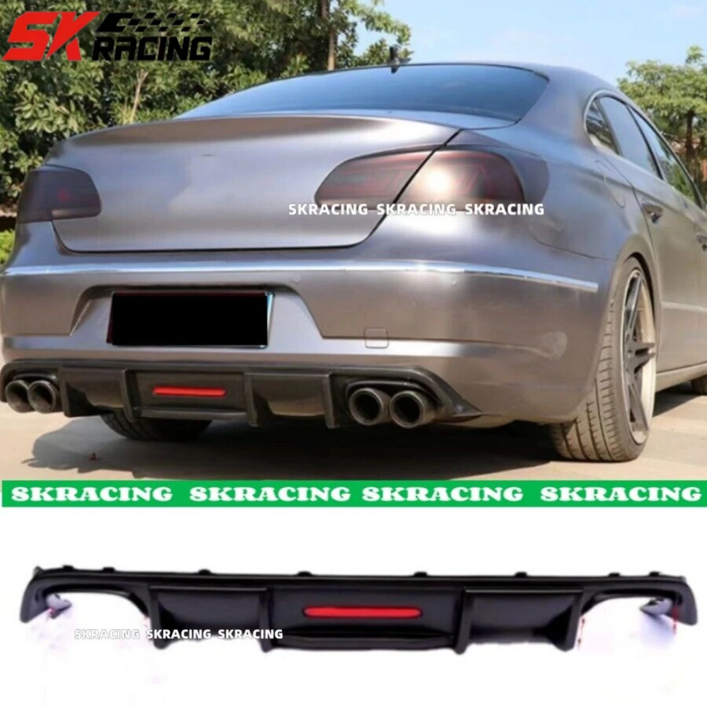 

Для Volkswagen VW CC 2009-2017 глянцевый черный бампер диффузор губа спойлер комплект