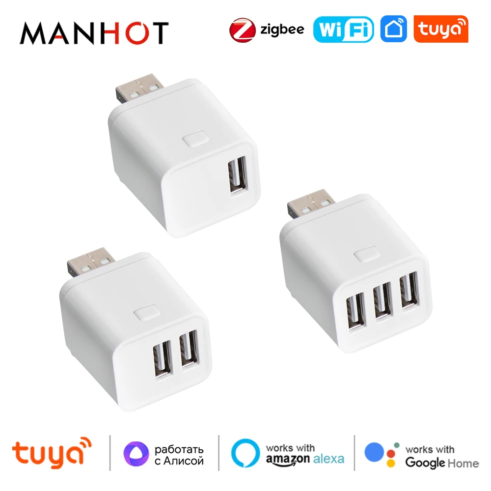 Smart Switch Smart WiFi Switch WiFi Switch Smart Plug Socket Smart Socket Wireless Switch Tuya WiFi/Zigbee Smart Micro USB Adaptor 5V Mini USB Power Adaptor Voice Control for Alexa Google Home Yandex Alice