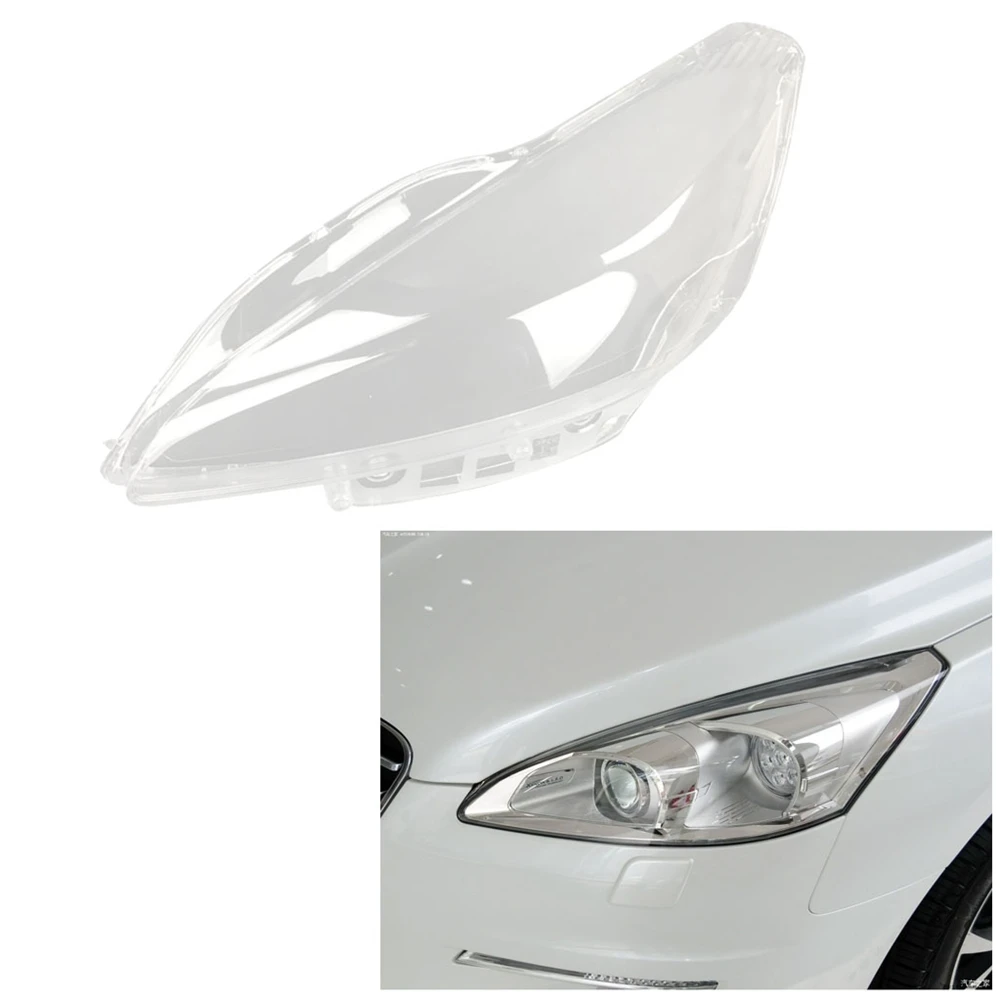 

Car Right Headlight Shell Lamp Shade Transparent Lens Cover Headlight Cover for Peugeot 508 2011-2014