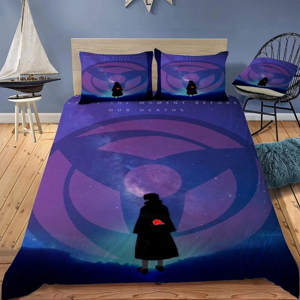 

Itachichiha Narut Anime Bedding Set Soft Duvet Cover Comfoter Bedding Quilt Cover With Pillowcase Queen King Size Dropshipping