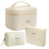 Women Makeup Bags Quilting Women Makeup Bag Portable Zipper Cosmetic Travel Organizer Female Handbag Toiletry Pouch for Girls 1