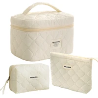 Women Makeup Bags Quilting Women Makeup Bag Portable Zipper Cosmetic Travel Organizer Female Handbag Toiletry Pouch for Girls 1