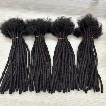 8 Inch Real Human Hair Dreadlock Extensions for Man/Women 0.6cm Width Permanent Loc Extensions 10 Strands Brazilian Dreadlock 1