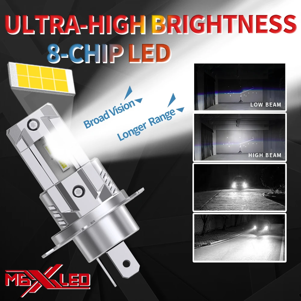 2pcs H4 HB2 9003 Led 헤드 라이트 Canbus 자동차 전구 높은 전력 흰색 안개등 다이오드 램프 12v 55w VW Transporter MK4 1990  2003