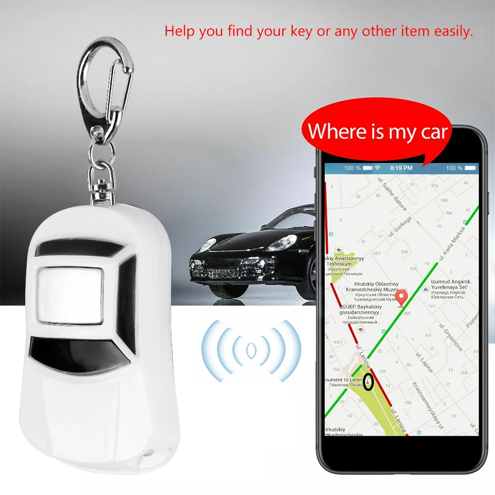 Key Find Locator Key Locator Finder Car Shape LED Anti Lost Finder Find Keychain Whistle Beep Sound Control