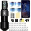 Tattoo Kit POSEIDON New Cool Tattoo Pen Kit For Permanent Makeup Tattoo Machine Kit Wireless Tattoo Power Supply Tattoo Gun Kit 2