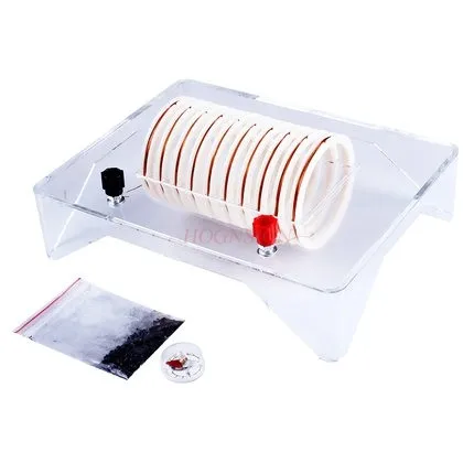 

Energized solenoid Physics left and right hand rule Ampere's law student experimental equipment magnetic needle magnetic powder