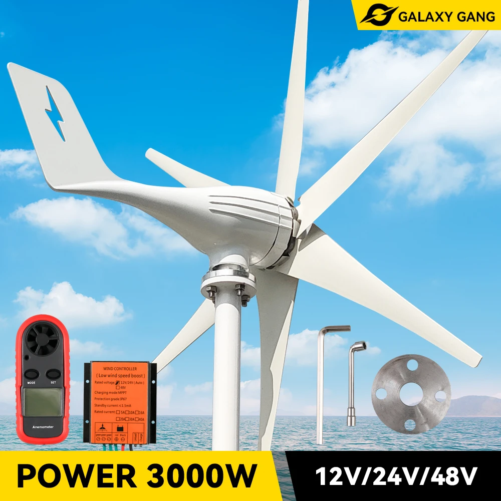 3kw Wind Turbine Home Use 3000w Wind Turbine Generator Windmill
