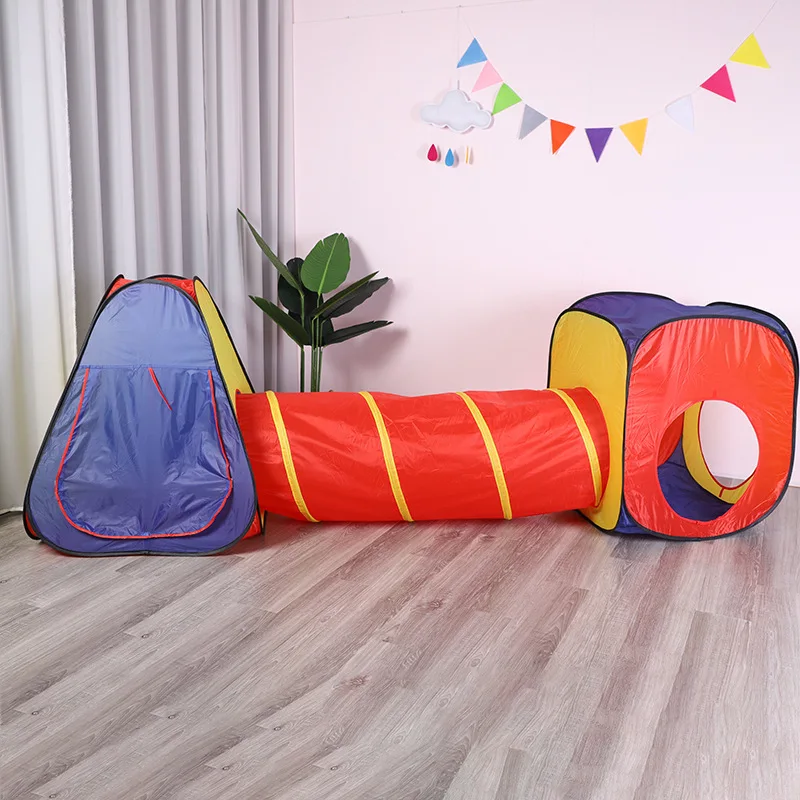 

Portable 3 In1 Baby Tent Kid Crawling Tunnel Play Tent House Ball Pit Pool Tent for Children Toy Ball Pool Ocean Ball Holder Set