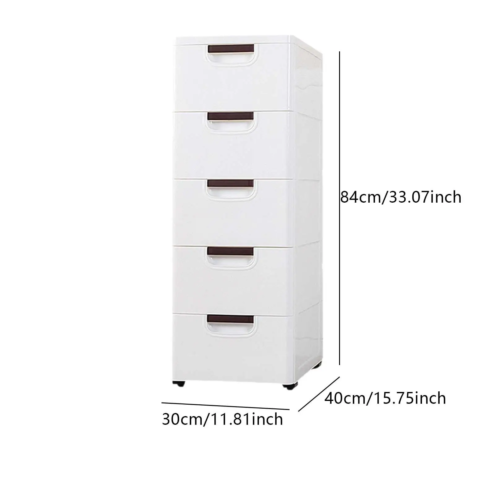 Dressers Storage Cabinet,White Mobile Cabinet, 5 Drawer Rolling File Cabinet, 5 Drawers Chest