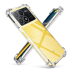 Shockproof Clear Phone Case - Soft TPU Transparent Bumper Back Cover - Poco M5