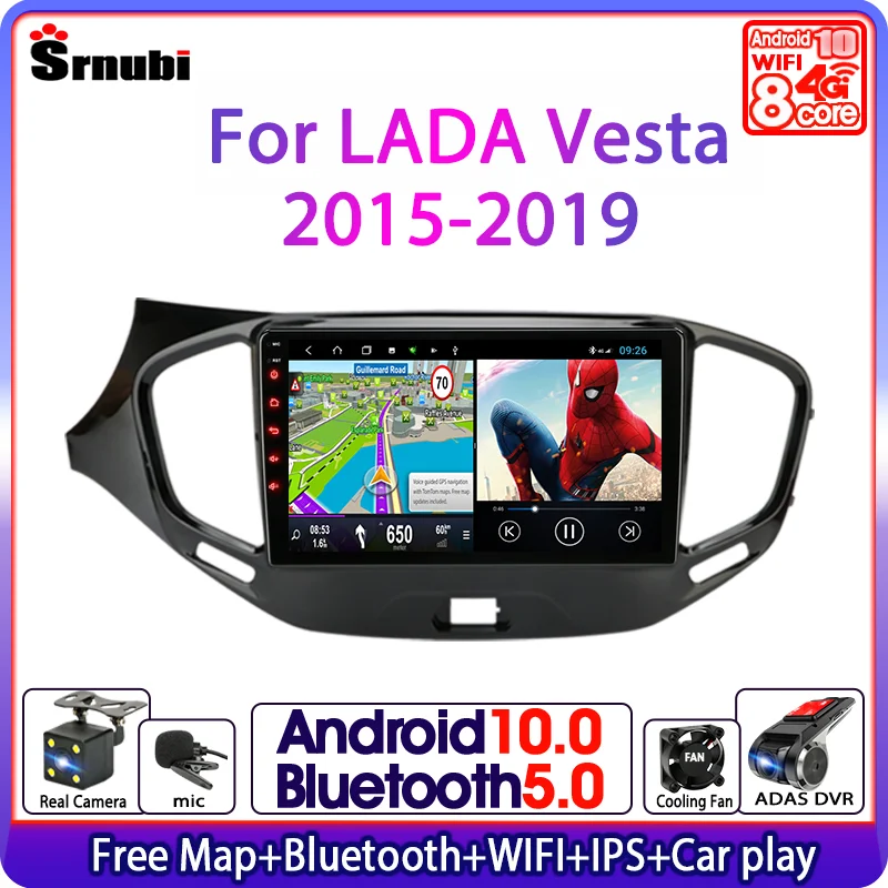 Автомагнитола 2 Din на Android 10 для LADA Vesta Cross Спортивная мультимедийная