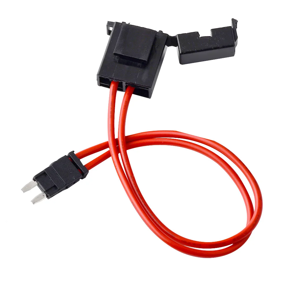 Description Picture 6 of item32V 25A 16 AWG Car Fuse Holder 210mm Mini Small Medium Micro ACC Auto Blade Fuse Box Double Wire Extension Cord With Holder